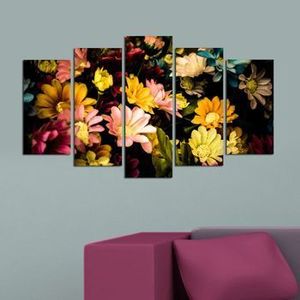 Tablou decorativ multicanvas Charm, 5 Piese, Flori, 223CHR1927, Multicolor imagine