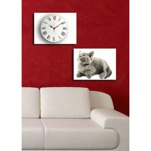 Tablou decorativ cu ceas Clock Art, 228CLA2637, Multicolor imagine