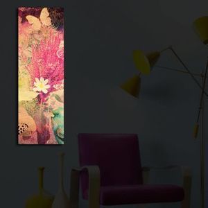 Tablou pe panza iluminat Shining, 239SHN3203, 30 x 90 cm, Multicolor imagine