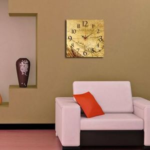 Ceas decorativ de perete Home Art, 238HMA3152, 40 x 40 cm, Bej imagine