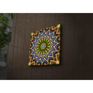 Tablou pe panza iluminat Ledda, 254LED1292, 40 x 40 cm, Multicolor imagine