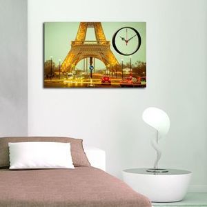Tablou decorativ cu ceas Clockity, 248CTY1633, Multicolor imagine