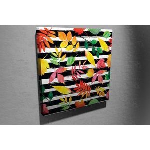 Tablou decorativ pe panza Symphony, 762SYM4239, 45 x 45 cm, Multicolor imagine