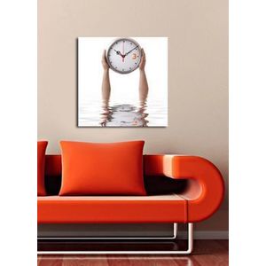 Tablou decorativ cu ceas Clock Art, 228CLA1657, Multicolor imagine