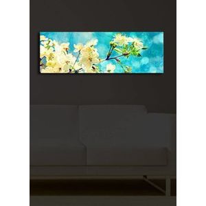 Tablou pe panza iluminat Shining, 239SHN1215, 30 x 90 cm, Multicolor imagine