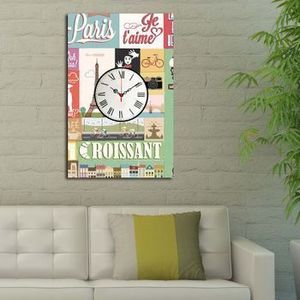 Tablou decorativ cu ceas Clockity, 248CTY1650, Multicolor imagine