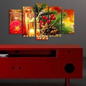 Tablou decorativ multicanvas Christmas Wall, 5 Piese, 229CST1902, Multicolor imagine