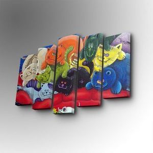Tablou decorativ Art Five, 747AFV1350, Multicolor imagine