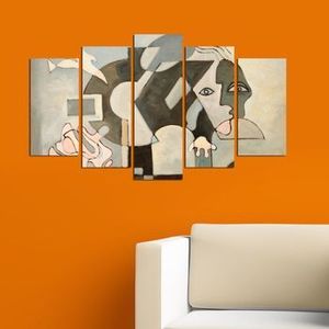 Tablou decorativ multicanvas Charm, 5 Piese, Abstract, 223CHR1951, Multicolor imagine