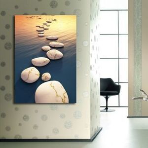 Tablou decorativ pe panza Horizon, 237HRZ5285, 70 x 100 cm, Multicolor imagine