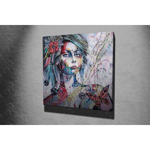 Tablou decorativ pe panza Majestic, 257MJS1268, 45 x 45 cm, Multicolor imagine