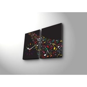 Tablou decorativ cu ceas Clock Art, 228CLA2628, Multicolor imagine