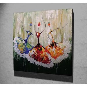 Tablou decorativ pe panza Majestic, 257MJS1311, 45 x 45 cm, Multicolor imagine