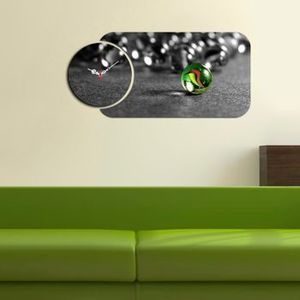 Ceas decorativ de perete (2 Piese) Home Art, 238HMA5173, Multicolor imagine