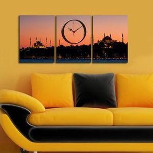 Tablou decorativ cu ceas Clockity, 248CTY1678, Multicolor imagine