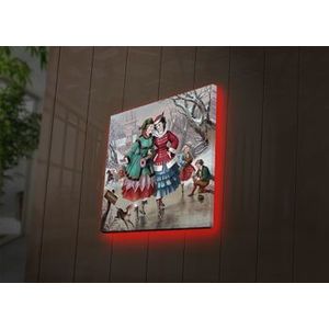 Tablou pe panza iluminat Ledda, 254LED4255, 40 x 40 cm, Multicolor imagine