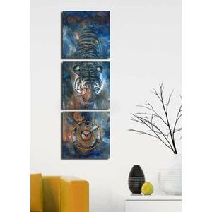 Tablou decorativ cu ceas Clock Art, 228CLA2669, Multicolor imagine