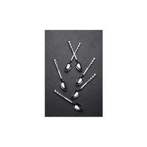 Set 6 lingurite Rowe, 11 cm, 196RWE6125, otel, Argintiu imagine