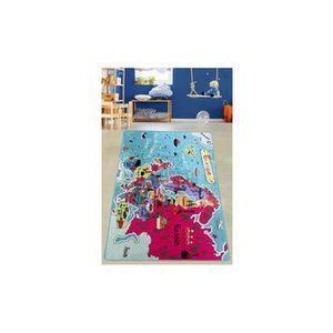 Covor copii Chilai, 80 x 140 cm, 876CHL1699, catifea, Multicolor imagine