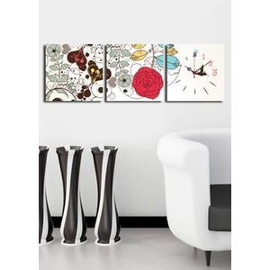Tablou decorativ cu ceas Clock Art, 228CLA2671, Multicolor imagine