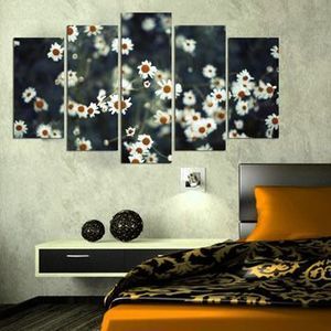 Tablou decorativ multicanvas Charm, 5 Piese, Flori, 223CHR1983, Multicolor imagine