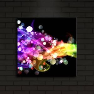 Tablou decorativ canvas cu leduriShining, 239SHN4246, Multicolor imagine