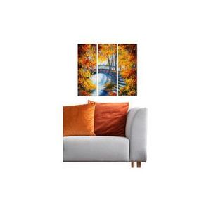 Tablou decorativ, Bianca, 553BNC1689, 3 piese, MDF, 70 x 50 cm, Multicolor imagine