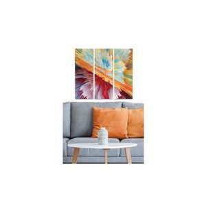 Tablou decorativ, Bianca, 553BNC1291, 3 piese, MDF, 70 x 50 cm, Multicolor imagine