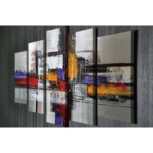 Tablou decorativ, Vega, Canvas 100 procente, lemn 100 procente, 2 piese, 105 x 70 cm, 265VGA1176, Multicolor imagine