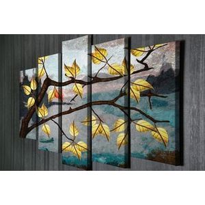 Tablou decorativ, Vega, Canvas 100 procente, lemn 100 procente, 2 piese, 105 x 70 cm, 265VGA1172, Multicolor imagine