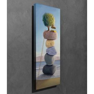 Tablou decorativ, Vega, Canvas 100 procente, lemn 100 procente, 30 x 80 cm, 265VGA1148, Multicolor imagine