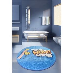 Covor de baie, Chilai Home by Alessia, 100 cm, 359CHL4149, acrilic, Albastru imagine