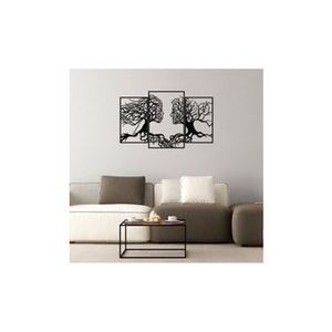 Decoratiune pentru perete Tanelorn, 116x71 cm, metal, Negru imagine