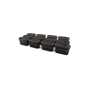 Set 12 cutii alimentare, Fremont, plastic, 8.5 x 16.5 x 10.5 cm, Gri imagine