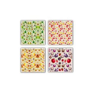 Set 4 piese suport pahar Taylor, 10 x 10 x 1 cm, 366TYR1174, piatra naturala, Multicolor imagine