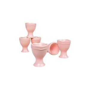 Set 6 suporturi ou Keramika, 5.8 x 4.3 x 4.3 cm, 275KRM1315, ceramica, Roz pal imagine