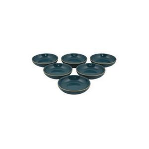 Set 6 boluri Keramika, 13 x 13 x 3.3 cm, 275KRM1455, ceramica, Albastru petrol imagine
