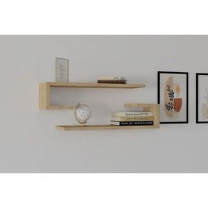 Raft de perete, Asse Home, Eldo Sapphire Oak, 60x15x19.6 cm, PAL , Maro imagine