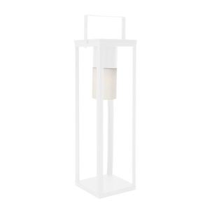 Lampa solara cu agatatoare LED Square, Bizzotto, 20 x 20 x 75 cm, otel, alb imagine