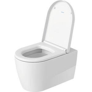 Set vas wc suspendat Duravit ME by Starck Rimless 57x37cm HygieneGlaze si capac cu inchidere lenta imagine