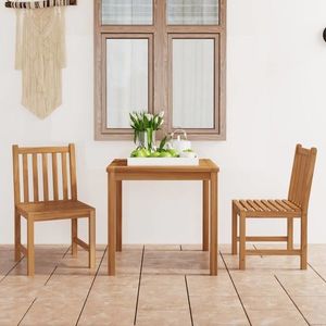 vidaXL Set mobilier de grădină, 3 piese, lemn masiv de tec imagine