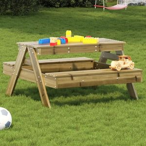 vidaXL Masă de picnic pentru copii, 88x97x52 cm, lemn de pin tratat imagine