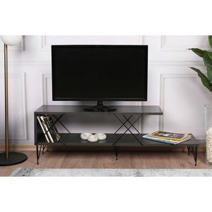 Comoda TV, Kalune Design, Street, 120x40x30 cm, Antracit imagine