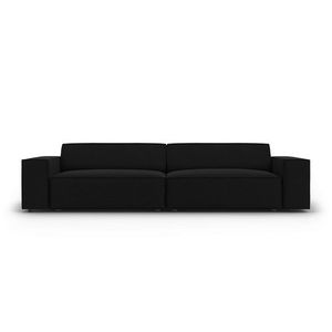 Canapea 3 locuri, Jodie, Micadoni Home, BL, 204x102x70 cm, catifea, negru imagine
