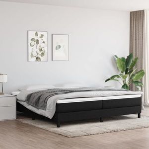vidaXL Cadru de pat, negru, 200x200 cm, material textil imagine
