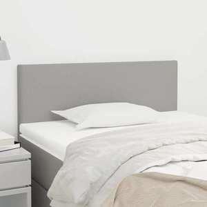 vidaXL Tăblie de pat, gri deschis, 90x5x78/88 cm, textil imagine
