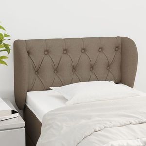 vidaXL Tăblie de pat cu aripioare gri taupe 83x23x78/88 cm textil imagine