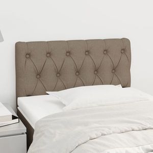 vidaXL Tăblie de pat, gri taupe, 80x7x78/88 cm, textil imagine