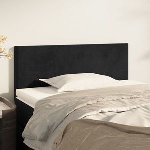 vidaXL Tăblie de pat, negru, 90x5x78/88 cm, catifea imagine