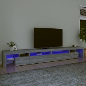 vidaXL Comodă TV cu lumini LED, gri sonoma, 290x36, 5x40cm imagine